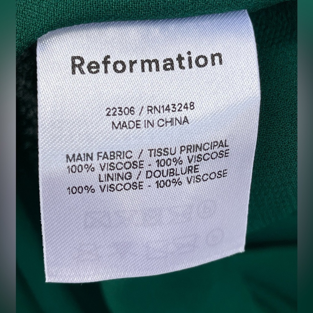Reformation Juliette dress size 6 in Emerald - Picture 12 of 17